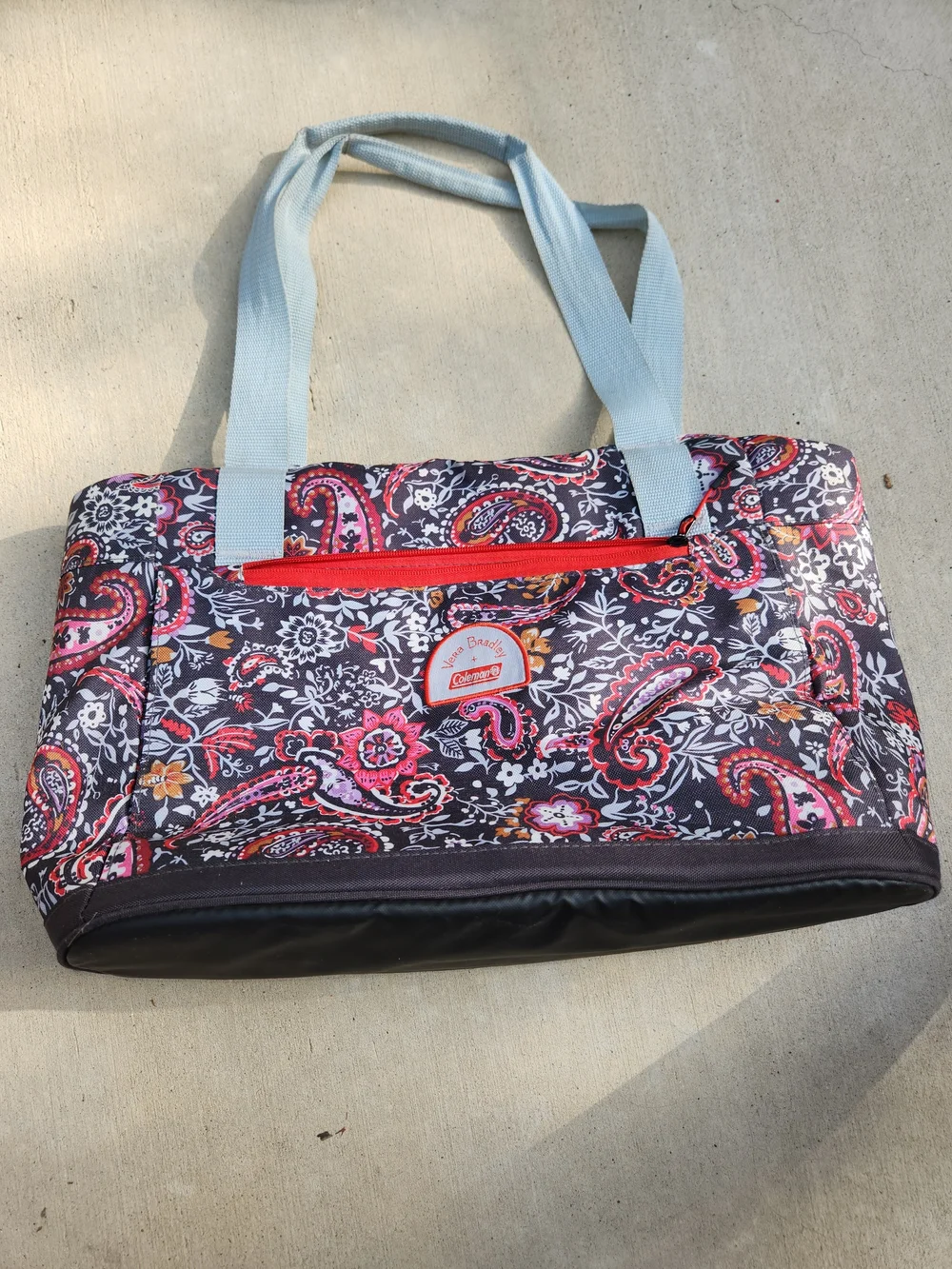 Vera Bradley Coleman Paisley Floral Insulated Cooler Bag Shoulder Strap